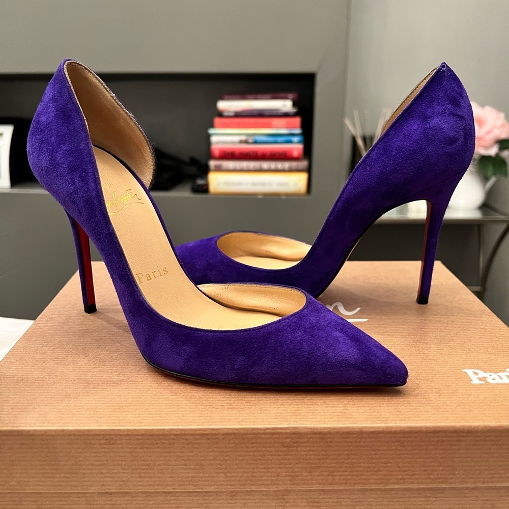Authentic Christian Louboutin Iriza Suede Red Sole Pump